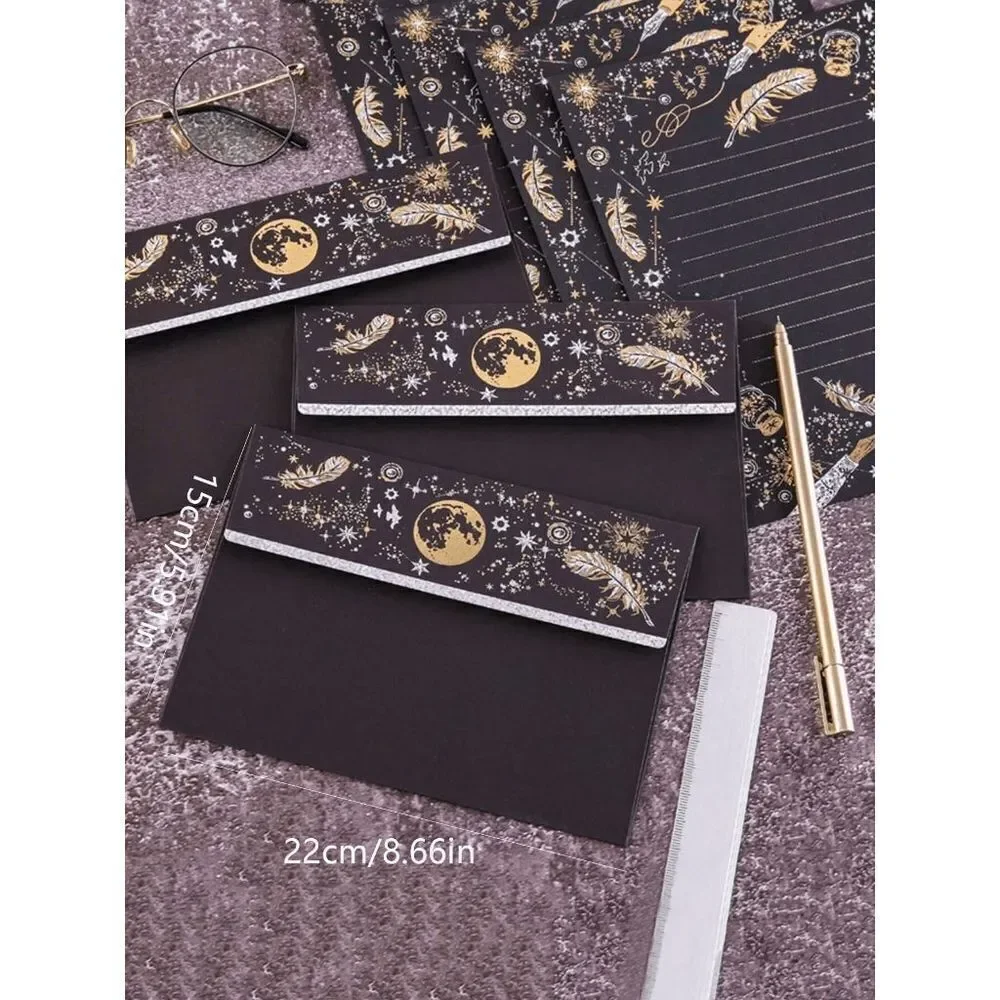 Enchanted New Moon Gold and Silver Foiled Stationery Bundle